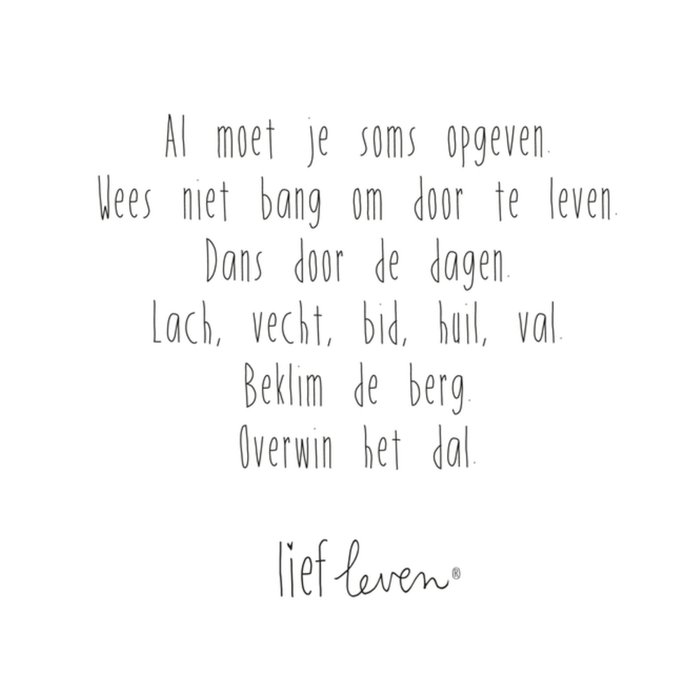 Kaarten met quotes | Lief | Wit | Tekst | Zwart