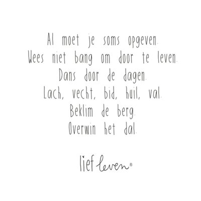 Kaarten met quotes | Lief | Wit | Tekst | Zwart