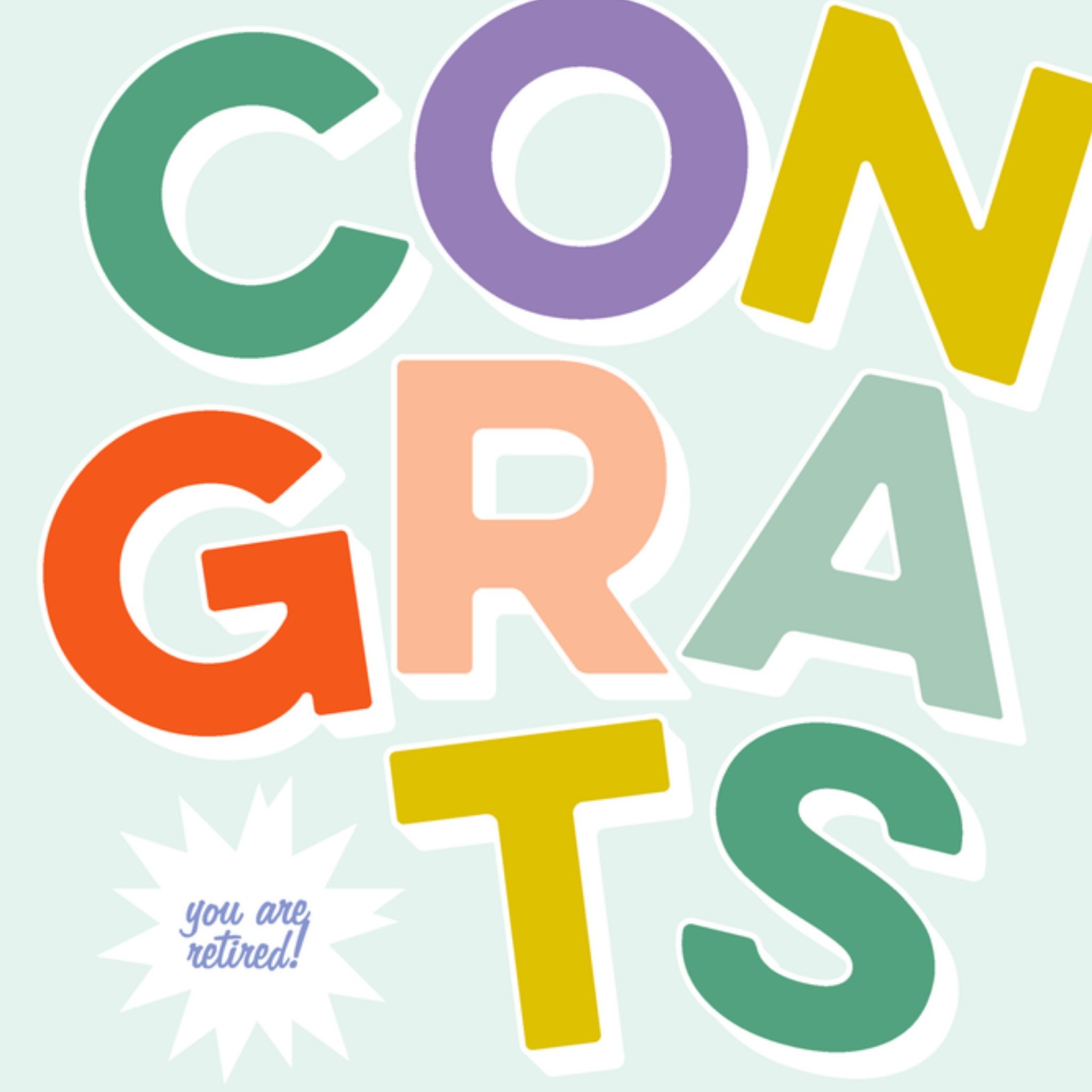 Greetz Pensioen kaart Congrats Vierkant