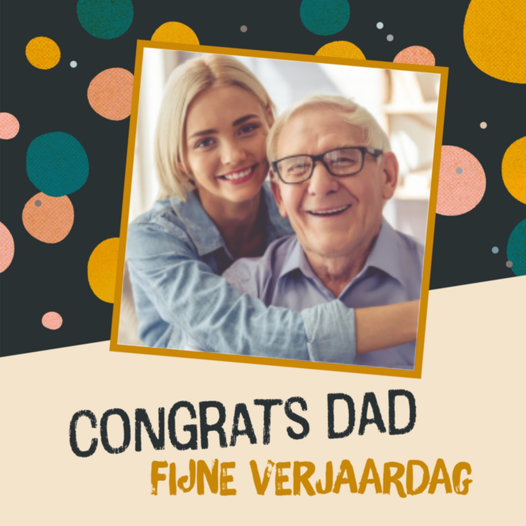 Greetz Verjaardagskaart Stippen Foto Vierkant