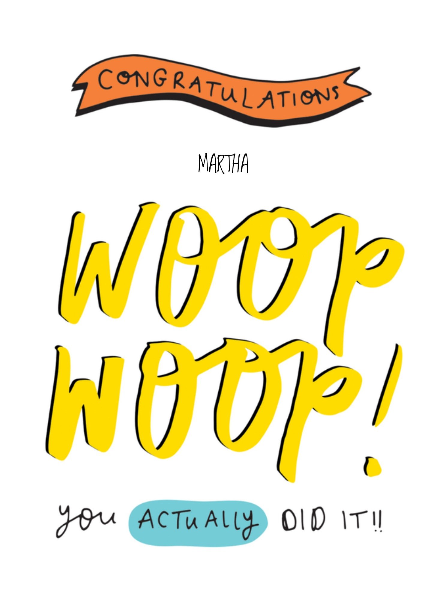 Felicitatiekaart met naam Kaart Pigment