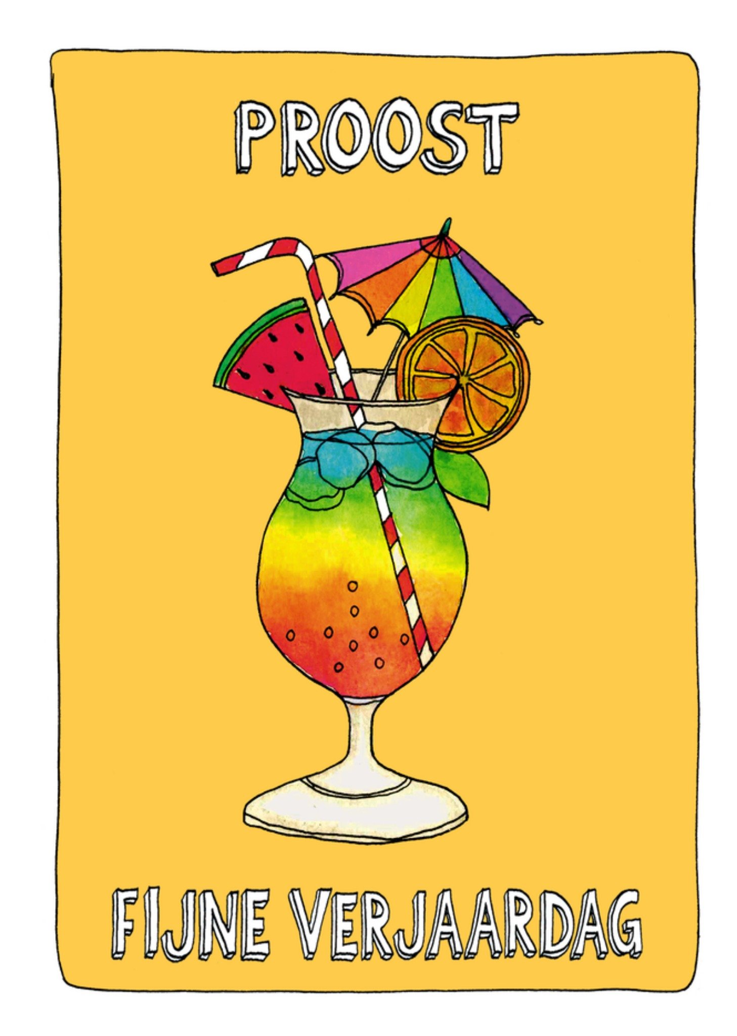 Verjaardagskaart Cocktail Kaart Sandysign