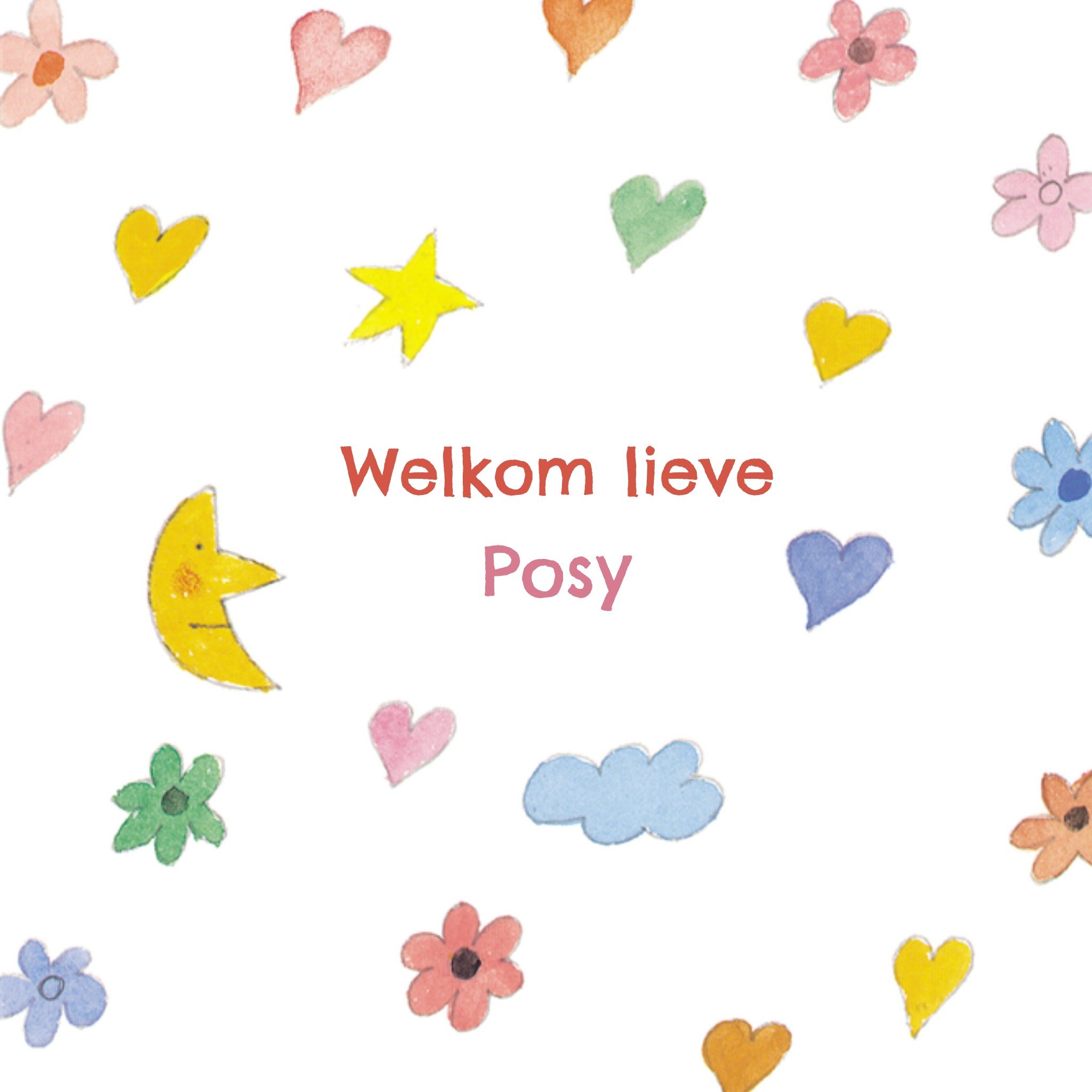 Geboortekaart Lief Vierkante Kaart Kikker