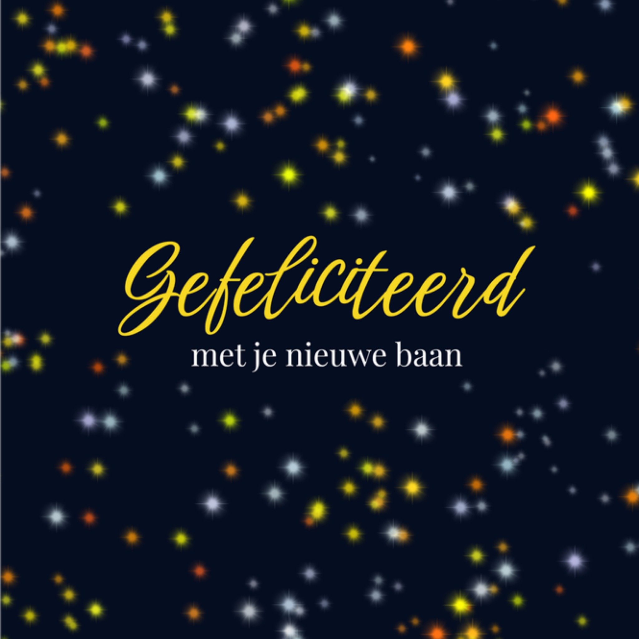 Greetz Nieuwe baan kaart Gefeliciteerd! Vierkant