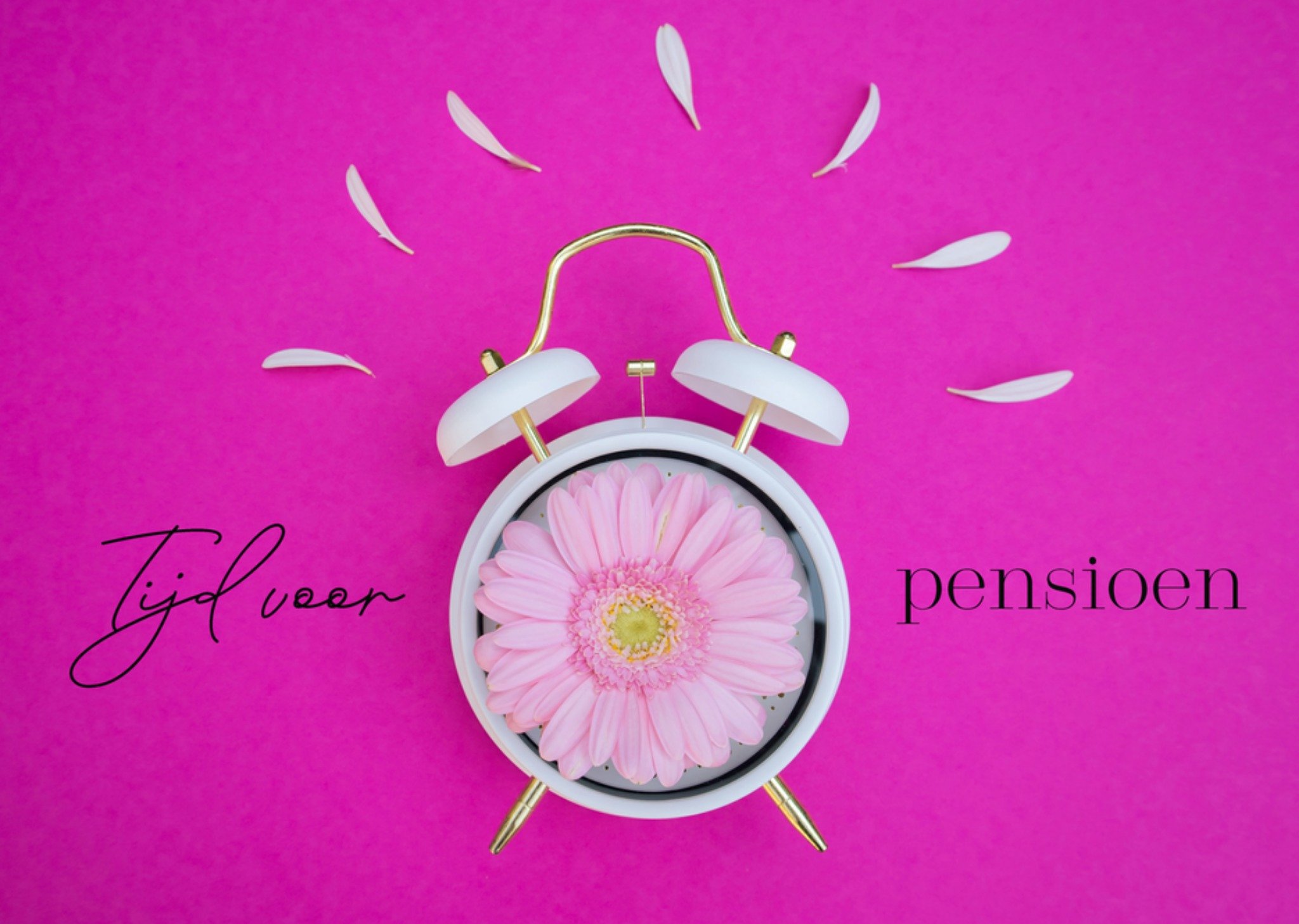 Pensioenkaart wekker Kaart Photoflash