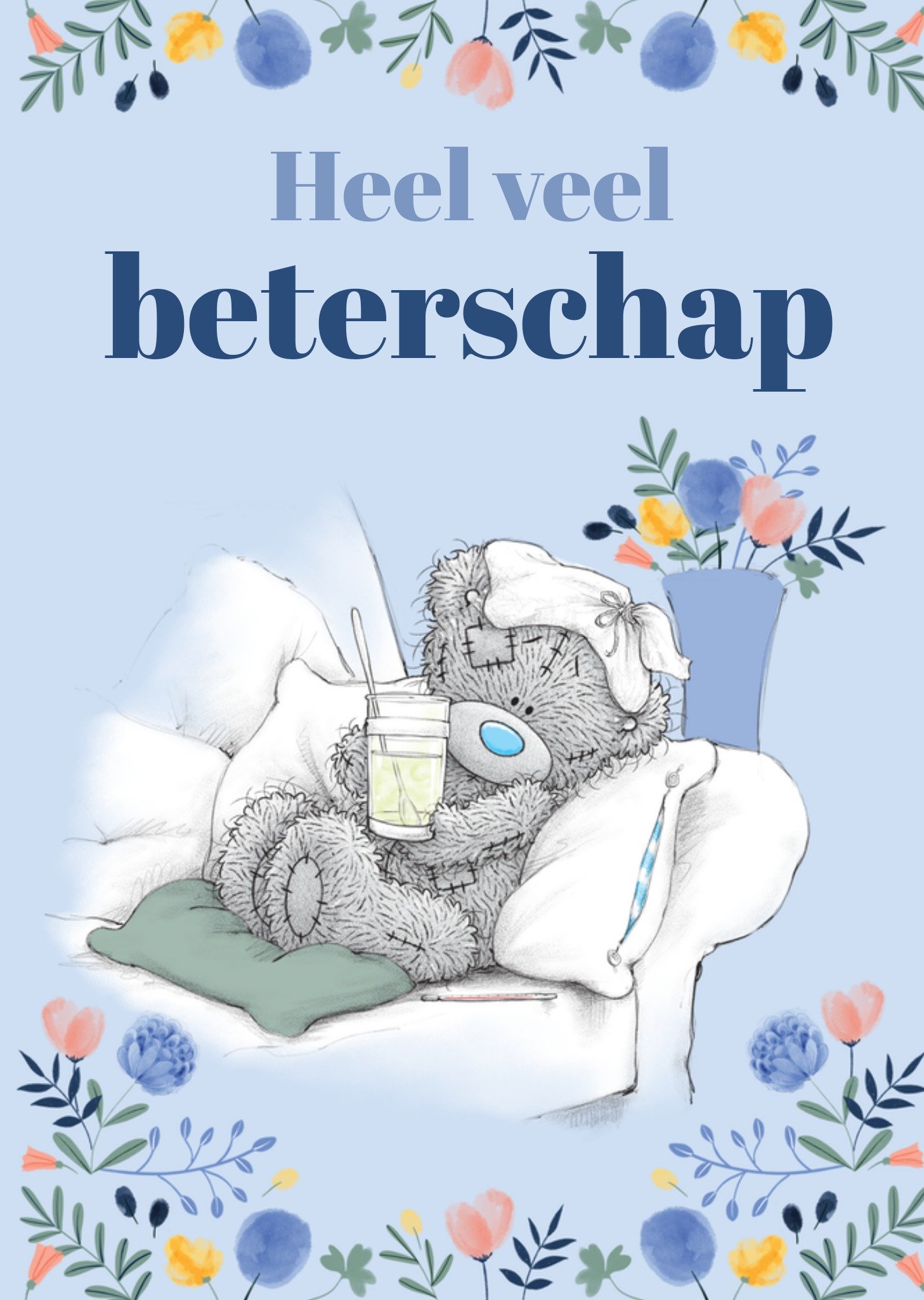 Beterschapskaart Tatty Teddy Bloemen Kaart Me to You