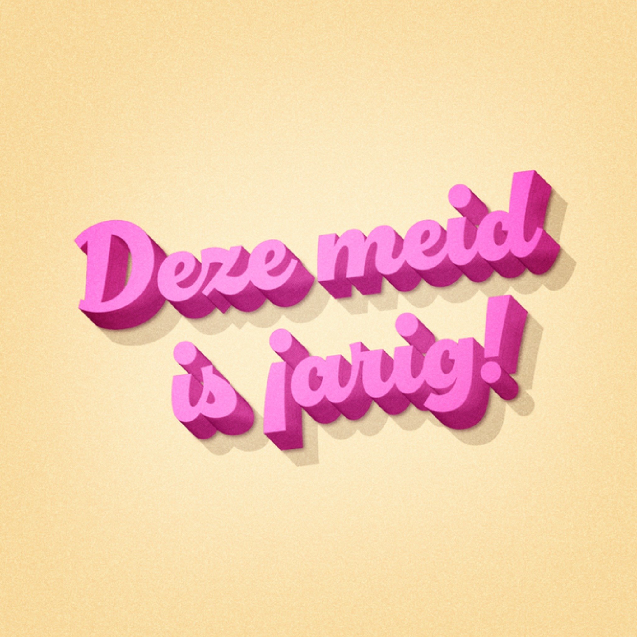 Greetz Verjaardagskaart Deze meid is jarig! Vierkant