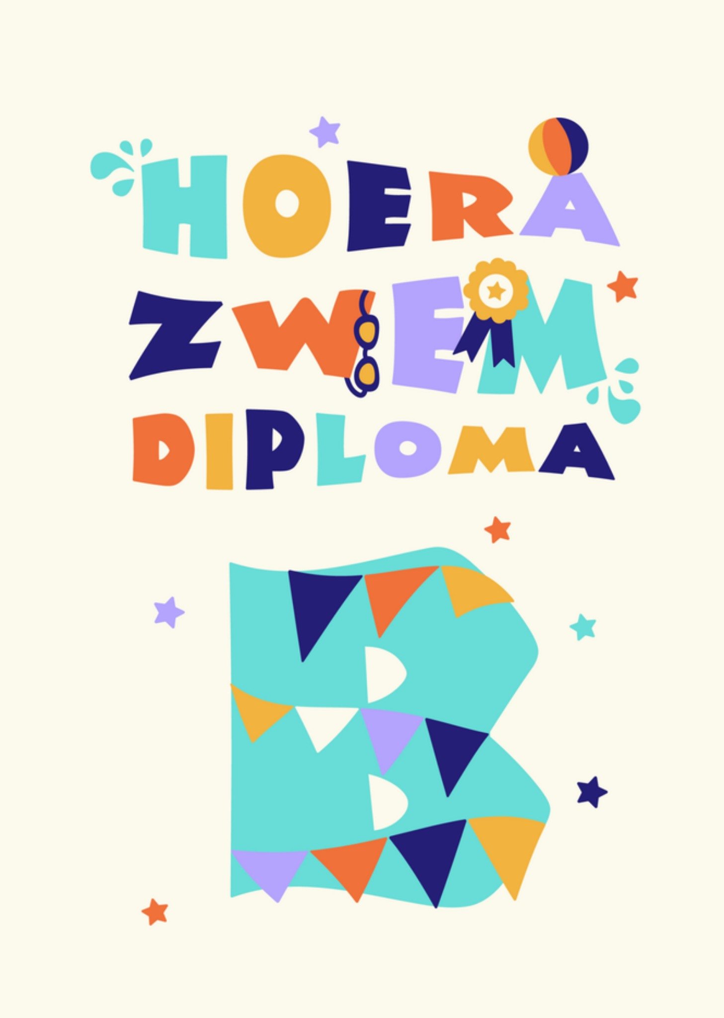 Greetz Zwemdiploma B diploma Standard Card