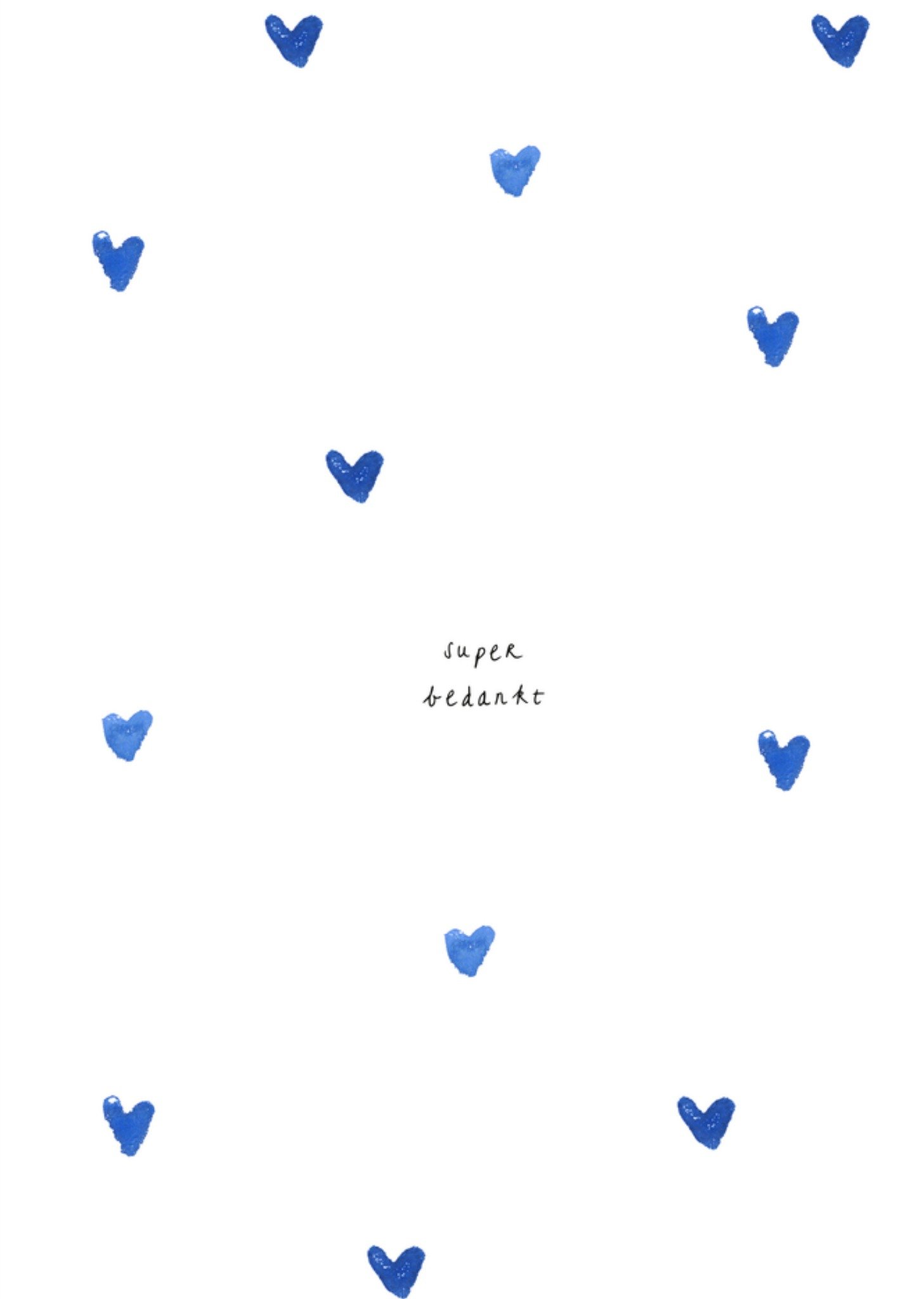 Bedankt kaart Hartjes Kaart MILA