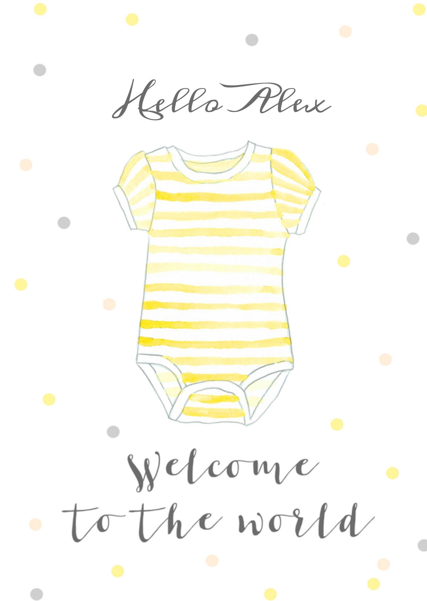 Geboortekaart met aanpasbare naam. Kaart Greetz