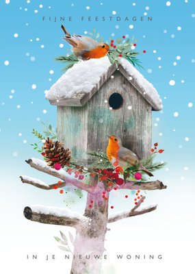 Paperclip | Kerstkaart | vogelhuisje