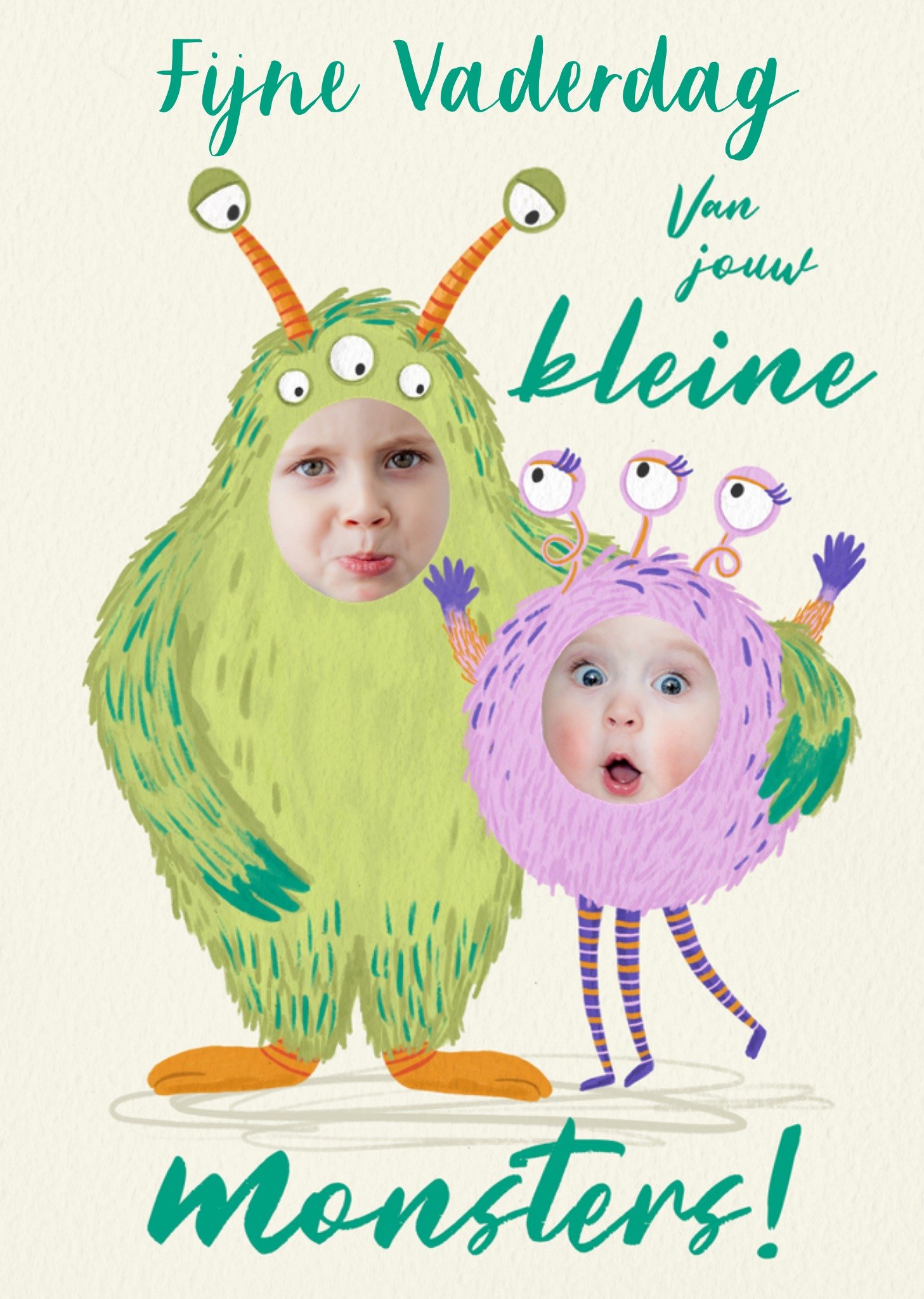 Vaderdagkaart Van jouw klein monsters Kaart Greetz
