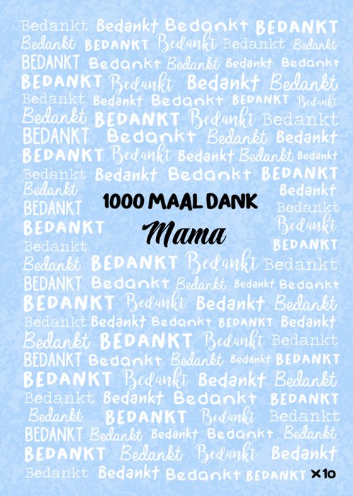 Liefs Jansje | Bedanktkaart | 1000 maal dank