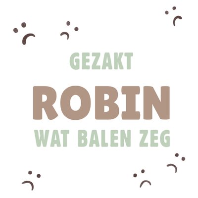 Gezakt Wat Balen Zeg Typografisch Droevige Gezichtjes Kaart