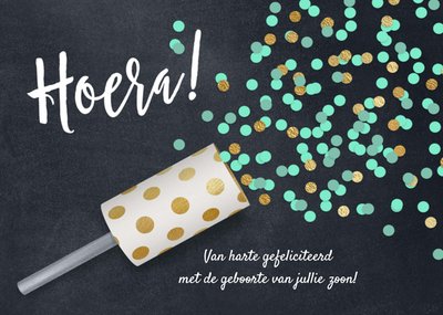 Luckz | Geboortekaart | confetti