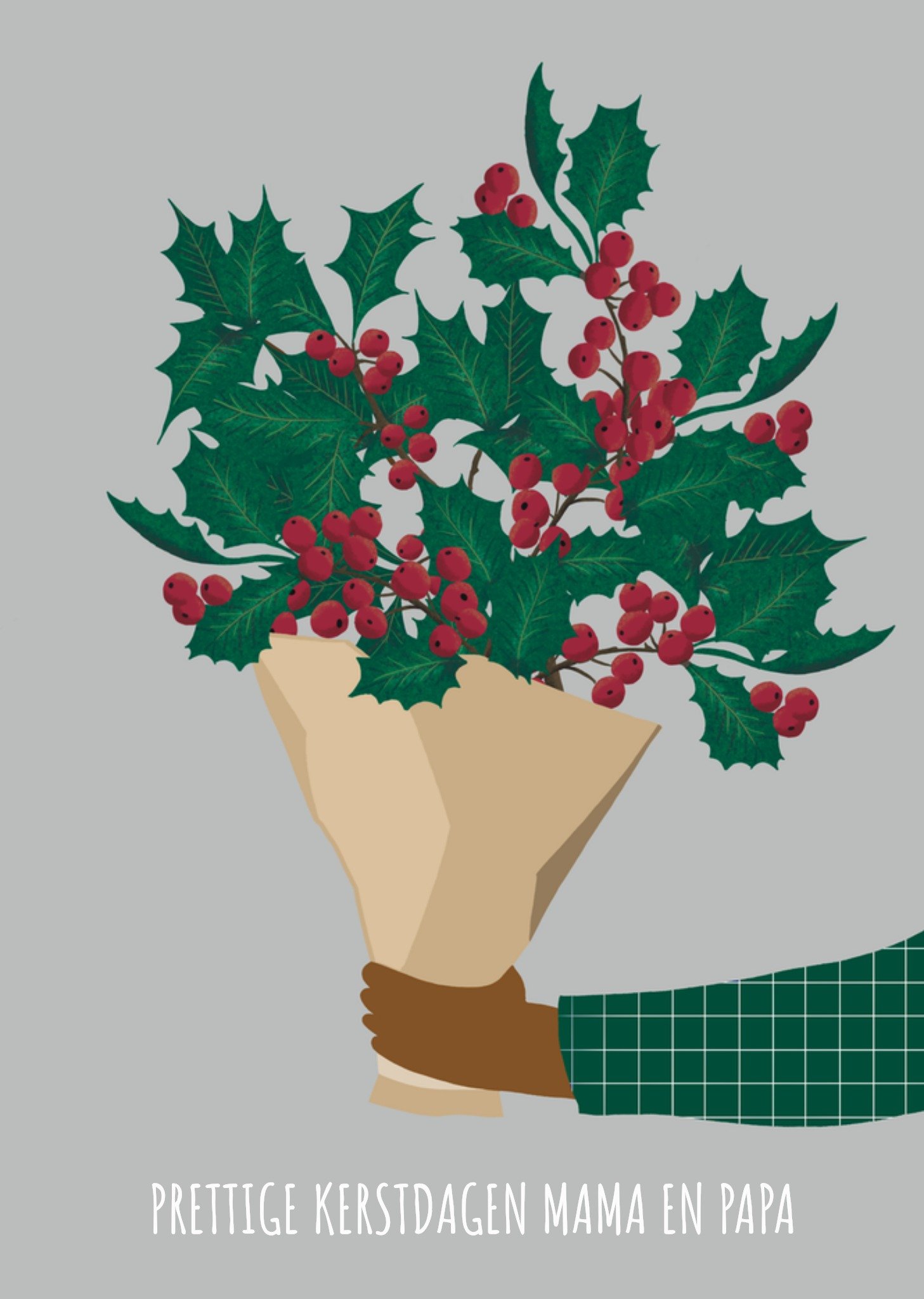 De Merkwaardige Studio Kerstkaart Prettige Kerstdagen Mama en Papa Standard Card