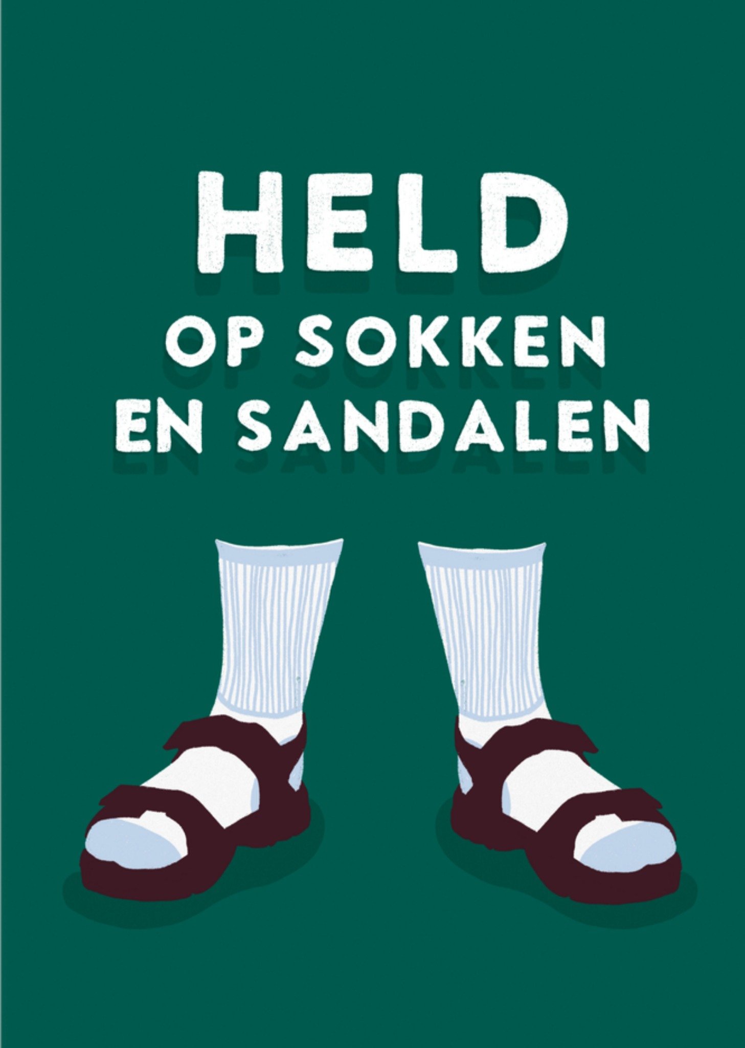 Greetz Vaderdagkaart Sokken en sandalen Standard Card