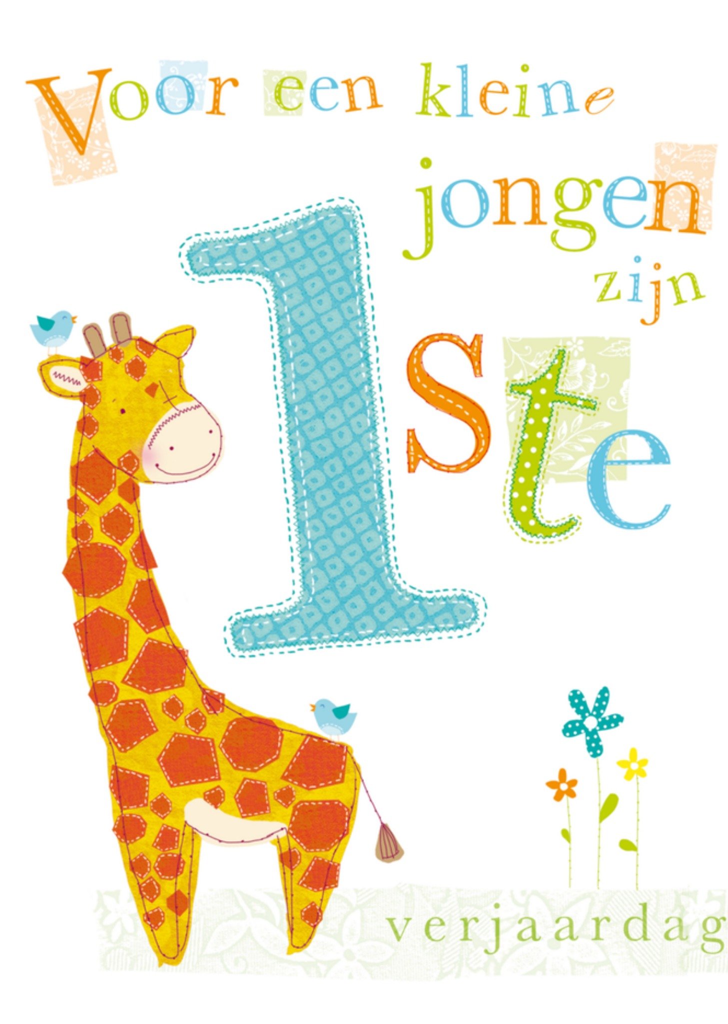 Abacus Verjaardagskaart Giraffe 1ste Kaart Abacus Cards