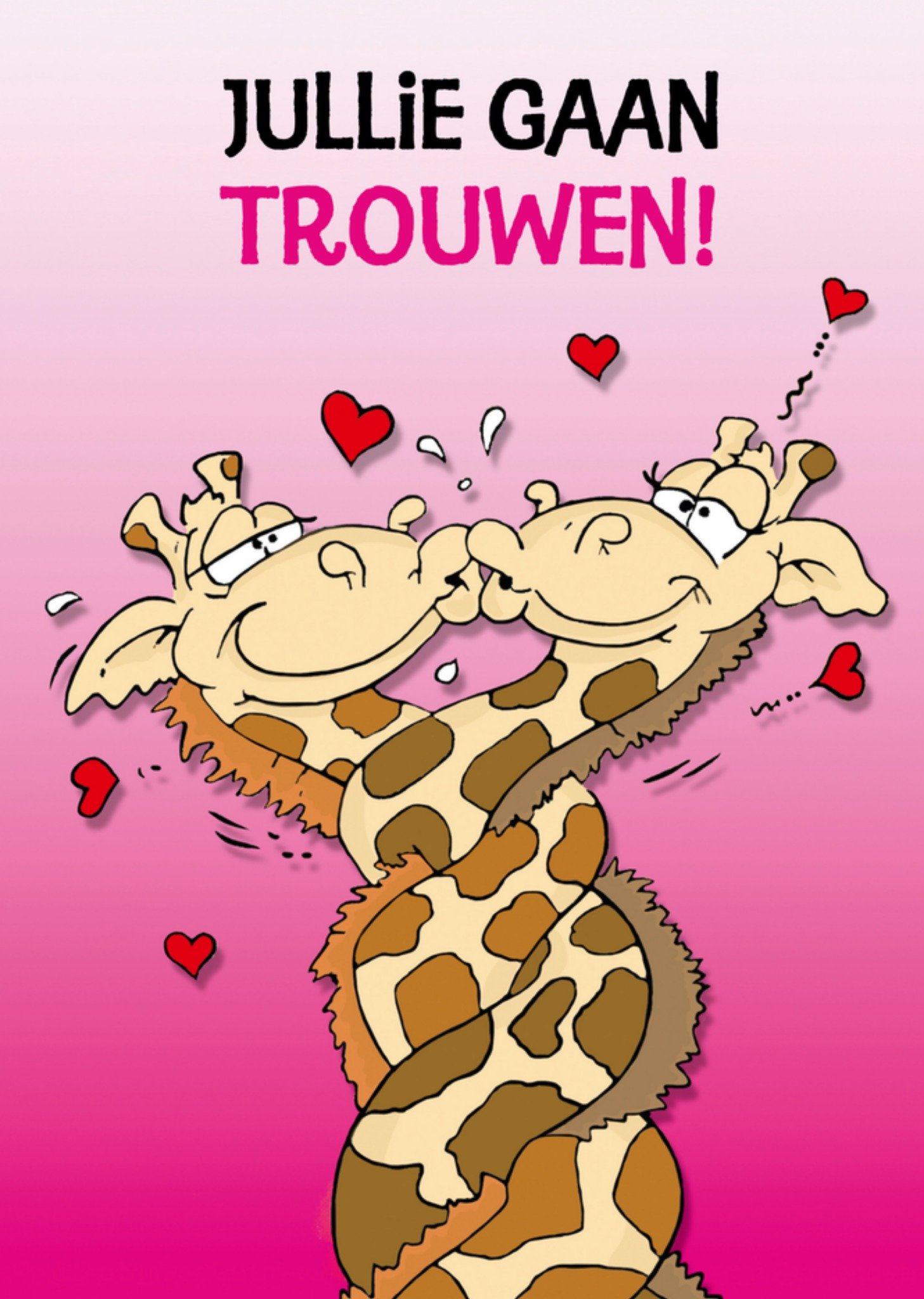 Huwelijkskaart giraf illustratie Kaart TMS