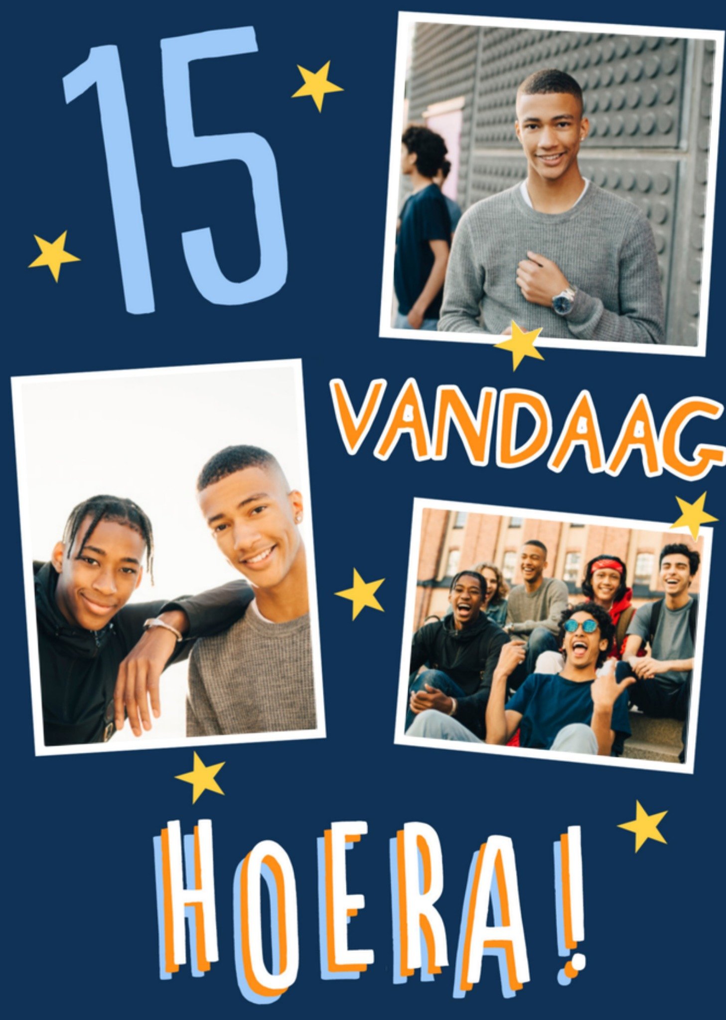 Greetz Verjaardagskaart fotokaart 15 jaar Standard Card