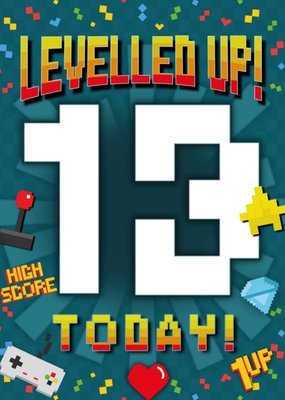 Greetz | Verjaardagskaart | levelled up! 13 today!