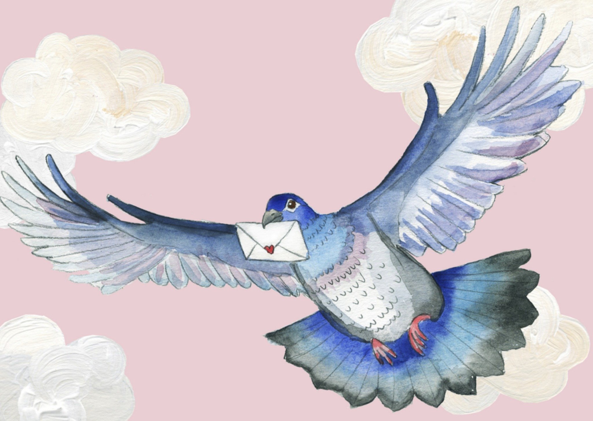 Valentijnskaart Duif Kaart Marie Bodié