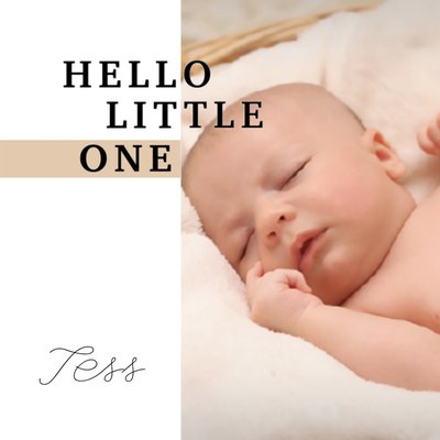 Hallo Kleintje Foto Upload Baby Geboorte Kaart