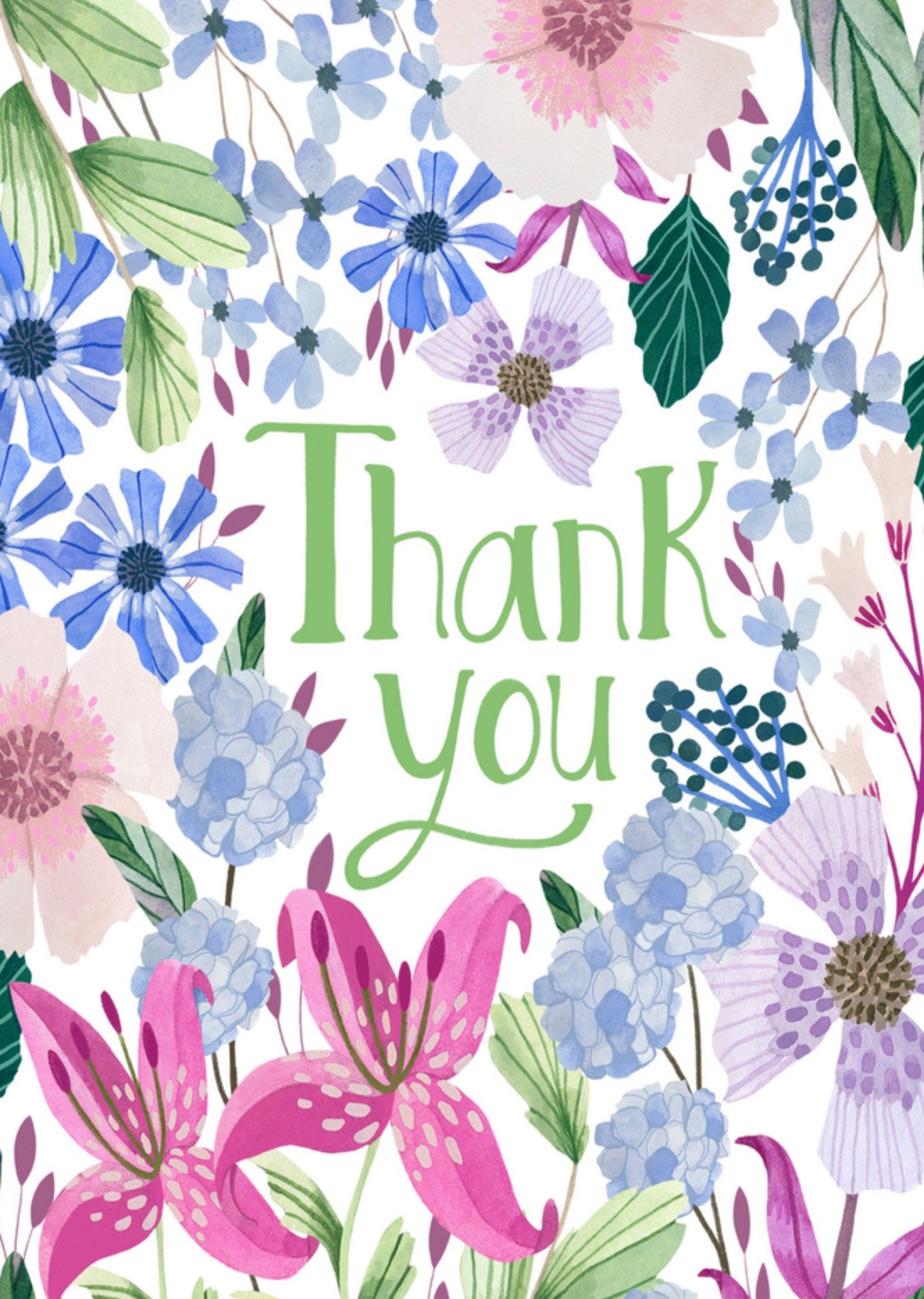 Bedankkaart bloemen Kaart Mia Whittemore