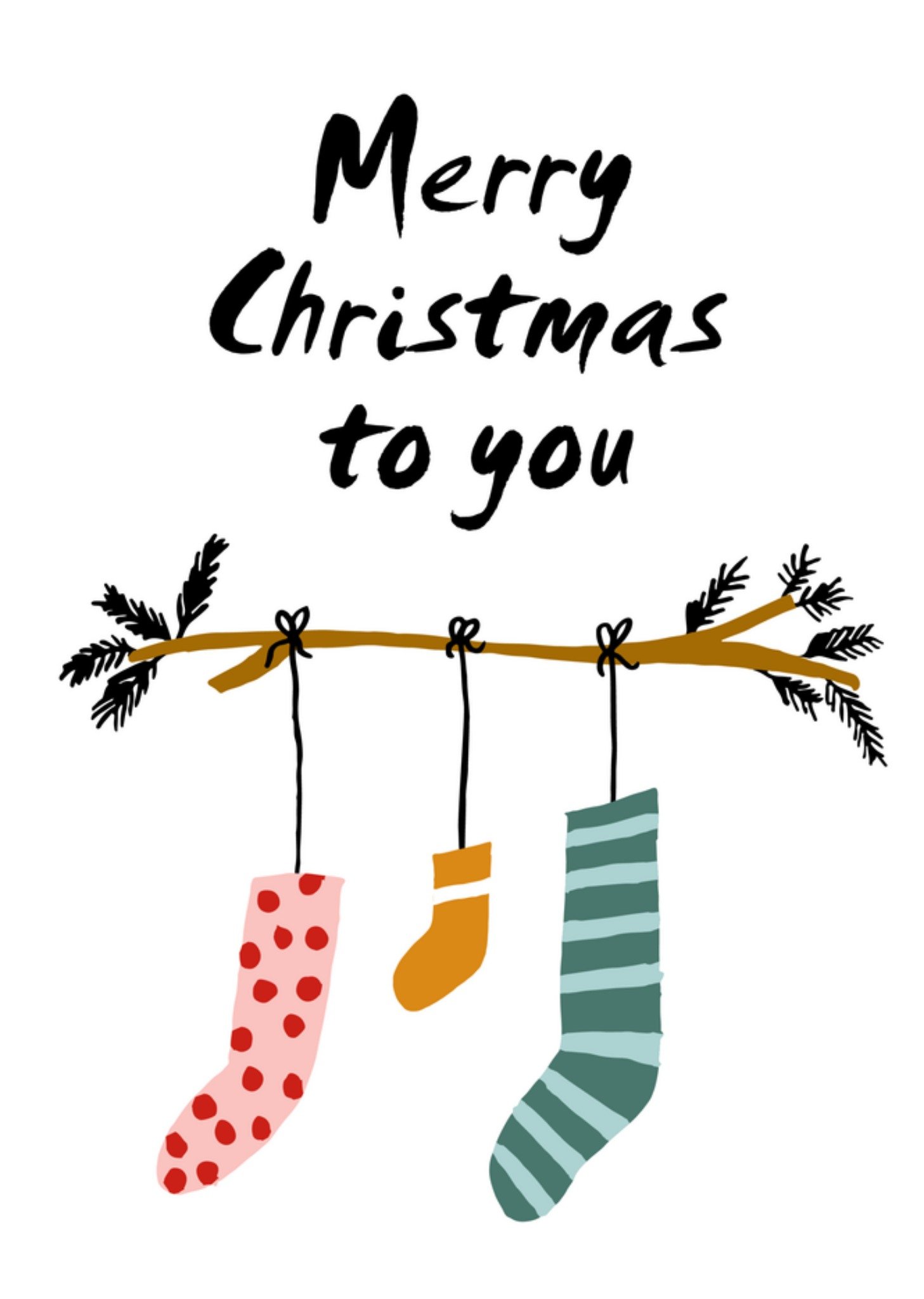 Greetz Kerst Neutraal Kerstsok Standard Card