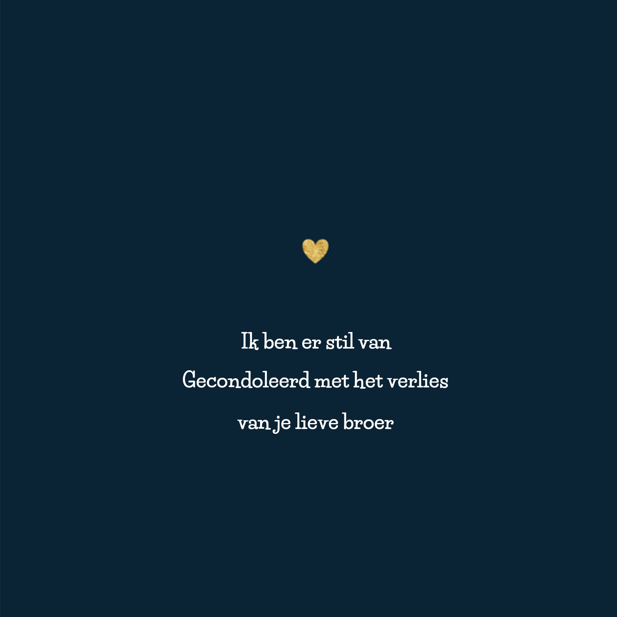 Greetz Condoleancekaart Broer Vierkant