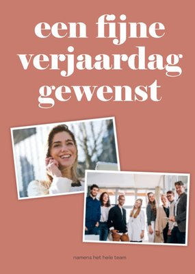 Foto Upload Verjaardag Namens Het Team Kaart