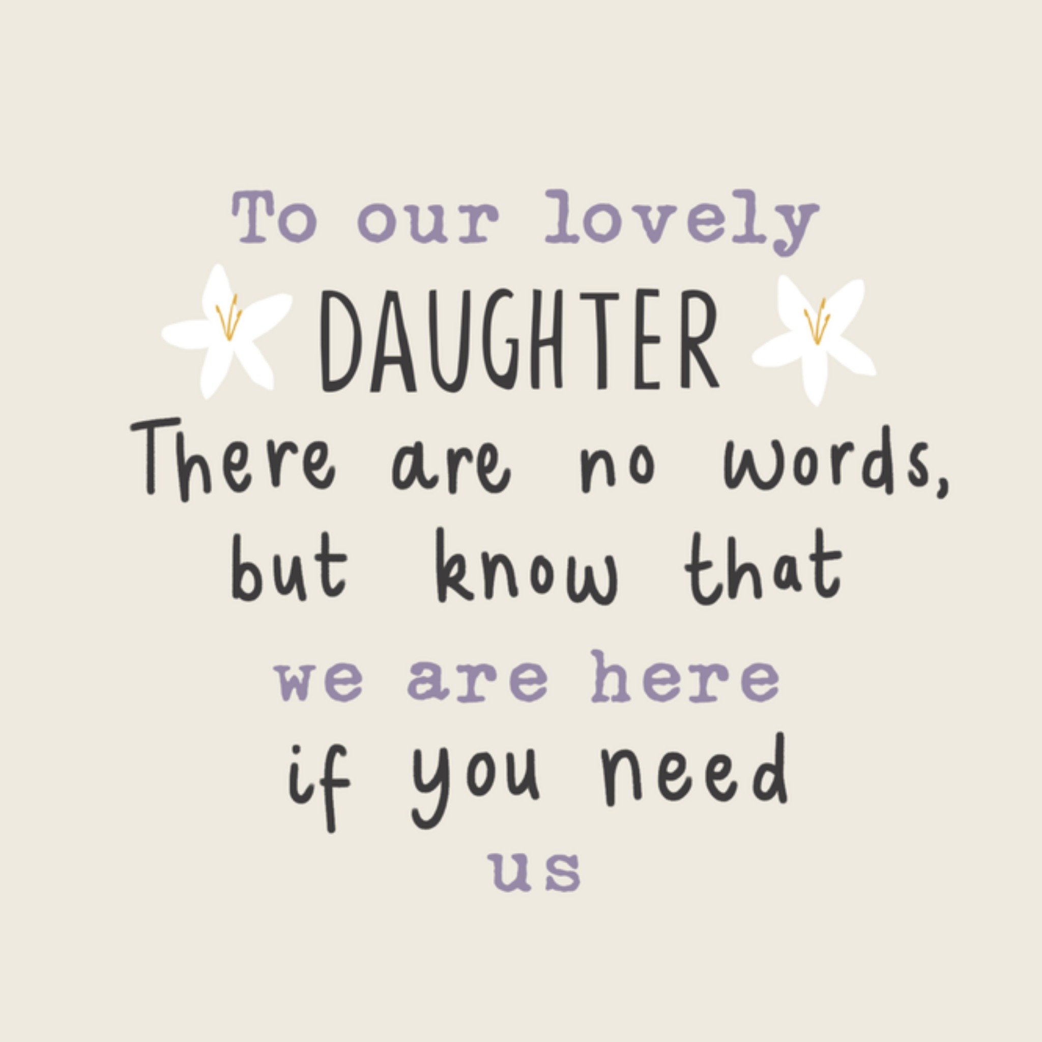 Greetz Kinship Denken aan Lovely daughter Vierkant