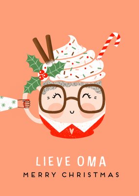 Marieke Witke | Kerstkaart | oma | cupcake