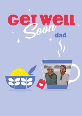 Geïllustreerde Theemok Foto Upload Papa Beterschap Kaart