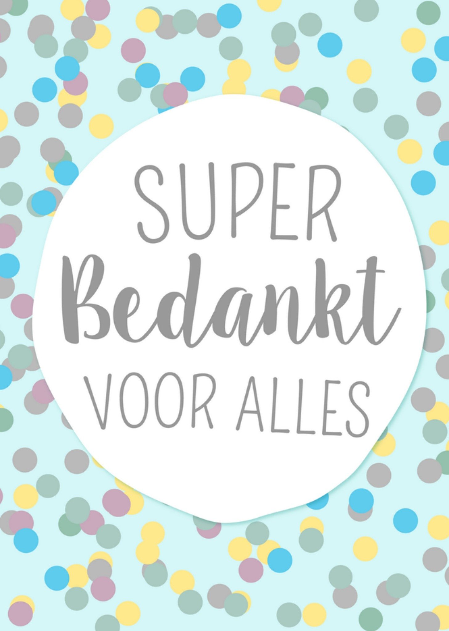 Bedankje met confetti Kaart Greetz