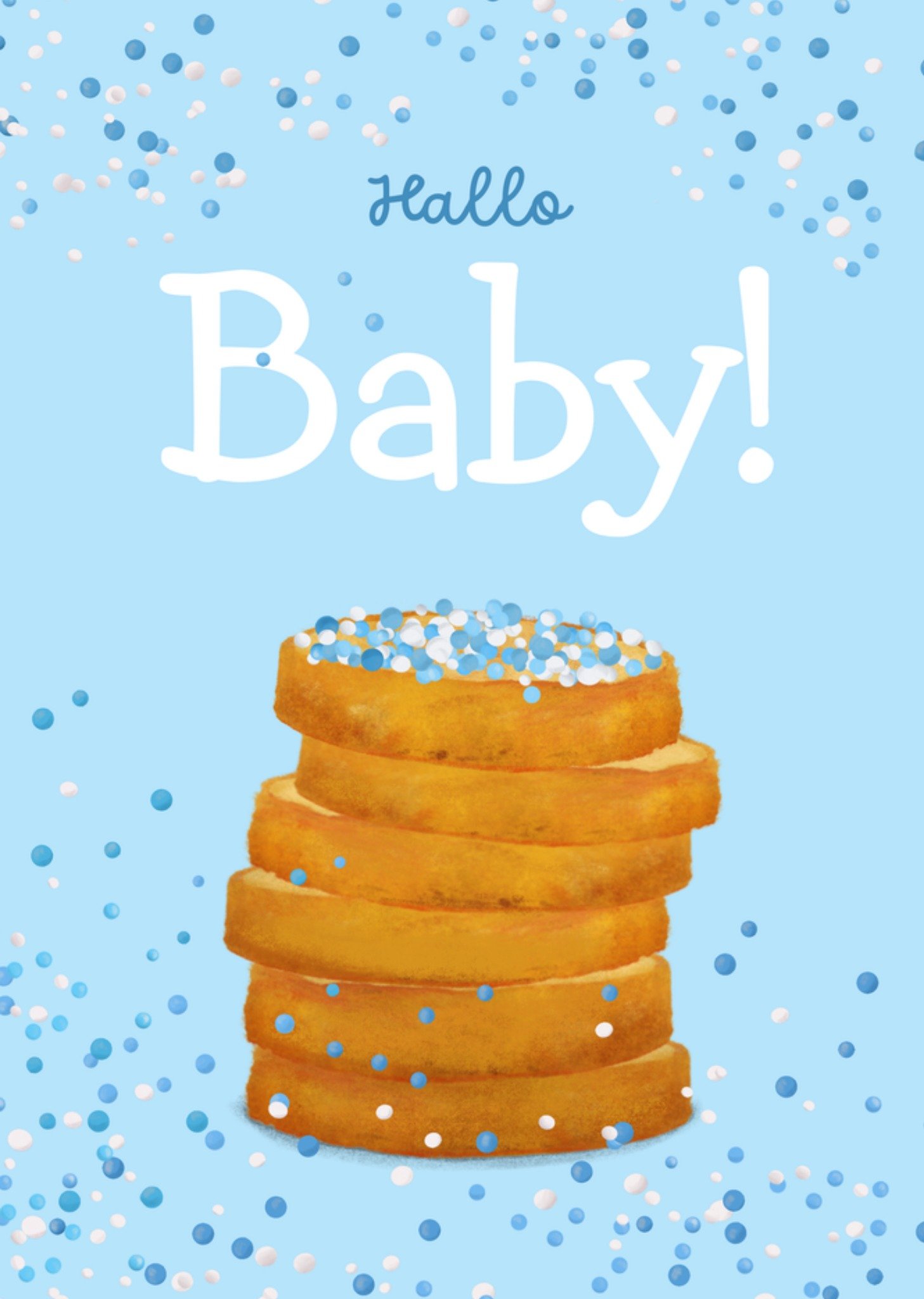 Fishuals Patricia Hooning Geboortekaart Hallo baby Standard Card