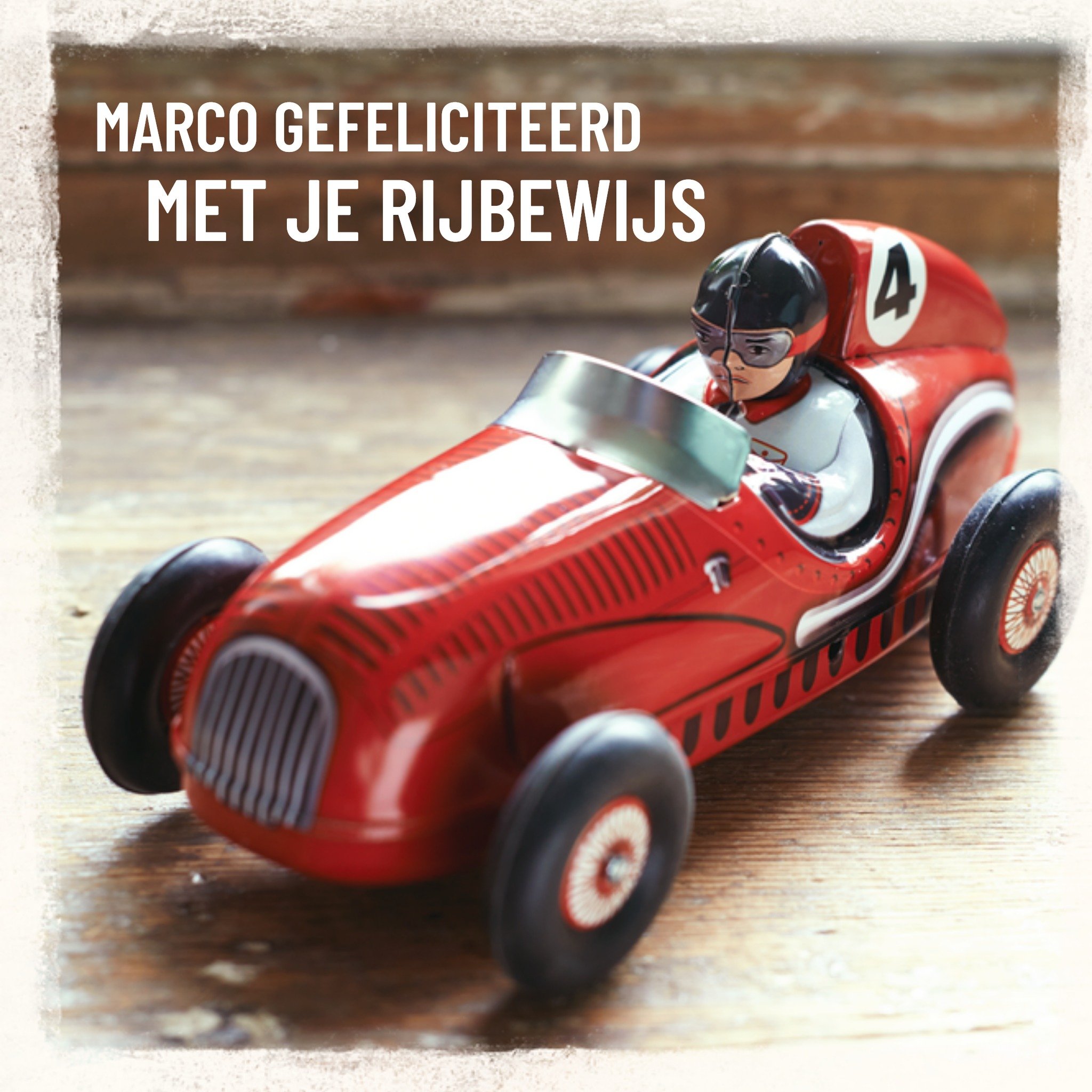 Greetz Geslaagdkaart Gefeliciteerd Met Je Rijbewijs Aanpasbare tekst Vierkant