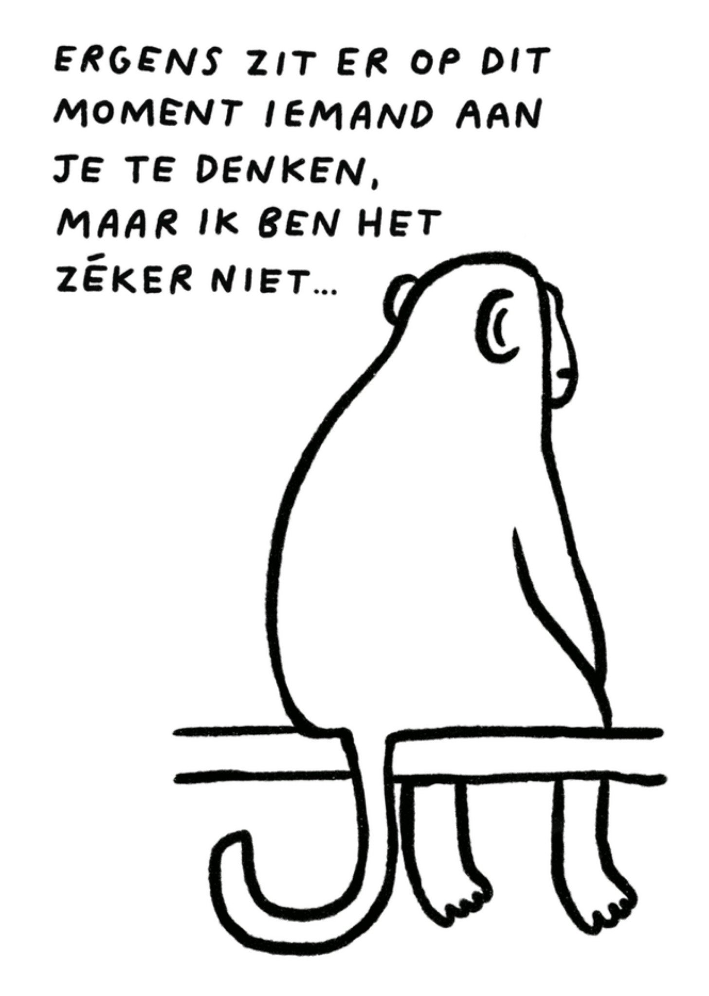 Verjaardagskaart aap Kaart Pigment