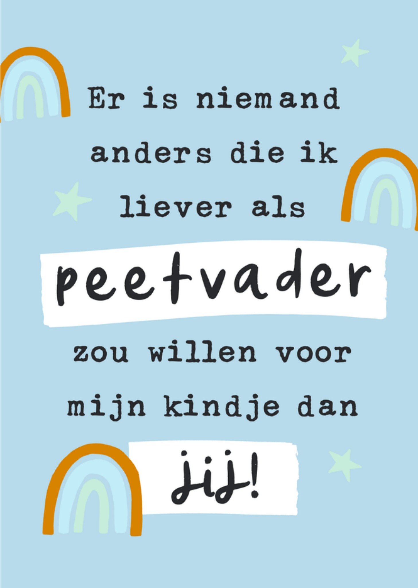 Geboortekaart Peetvader Lief Greetz