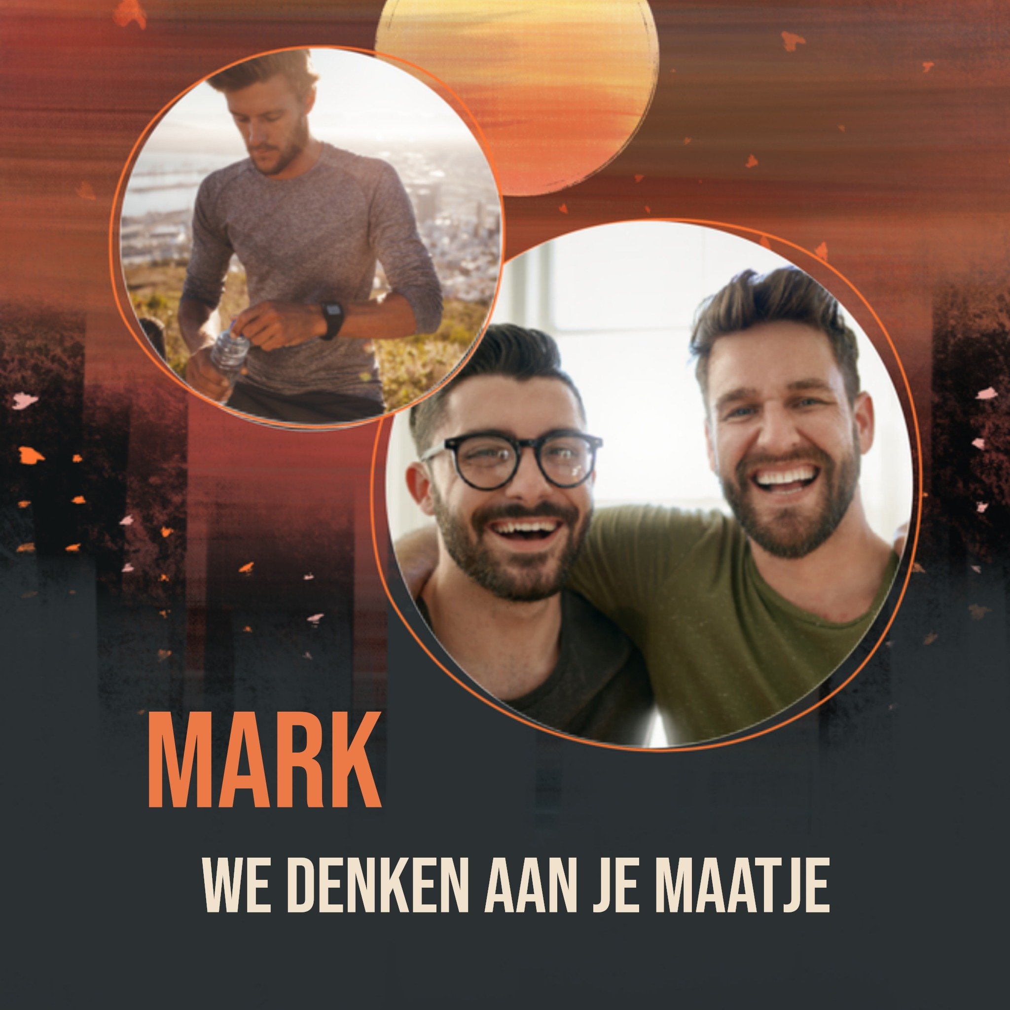 Greetz Denken aan We denken aan je Vierkant