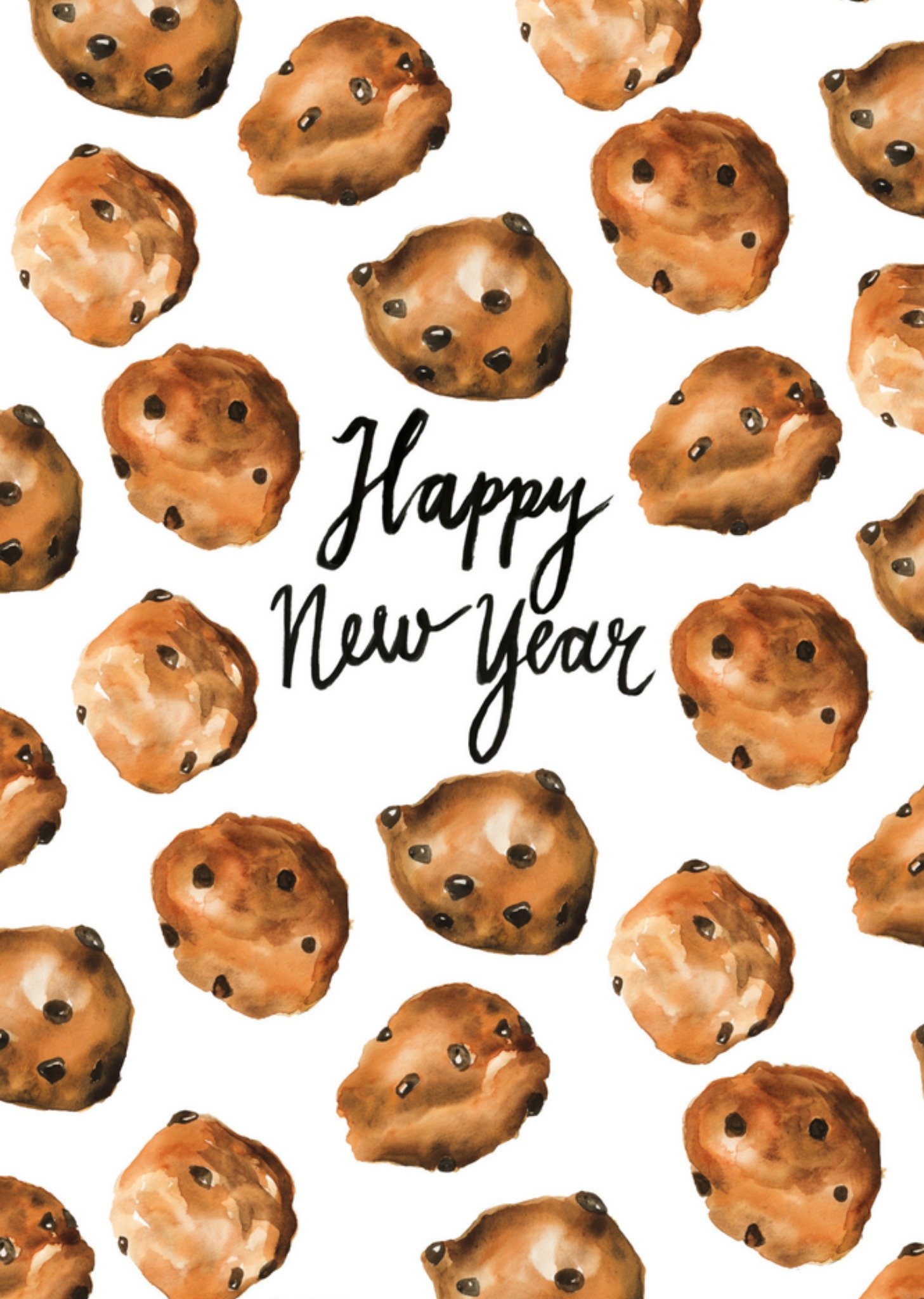 Marie Bodie Nieuwjaarskaart Oliebollen Kaart Marie Bodié