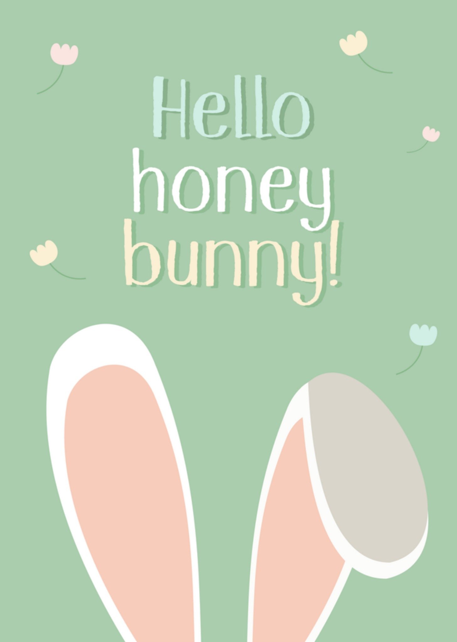 Paaskaart oren konijn Kaart Greetz