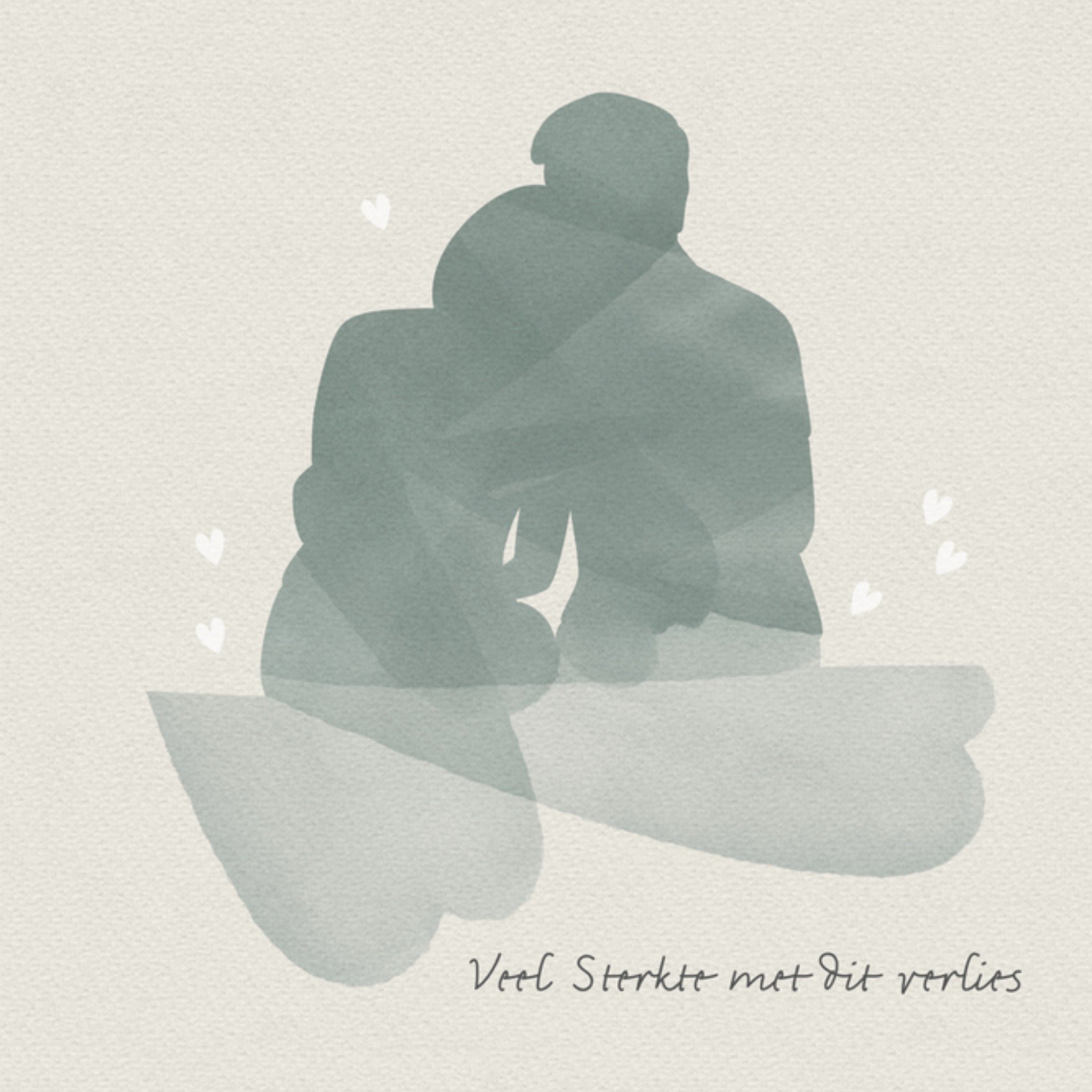 Condoleancekaart illustratie Vierkante Kaart Luckz