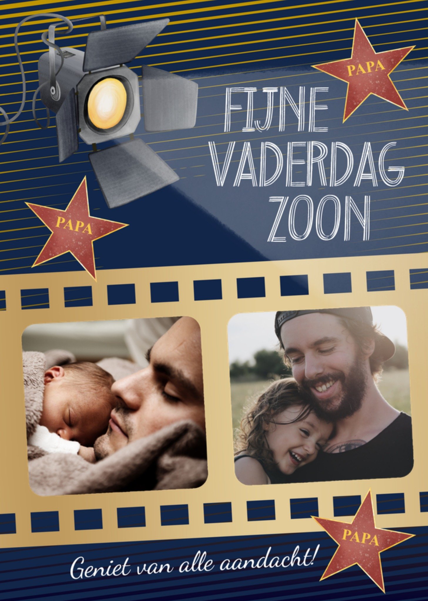 Fishuals - Vaderdagkaart - Fijne Vaderdag Zoon - Met fotos