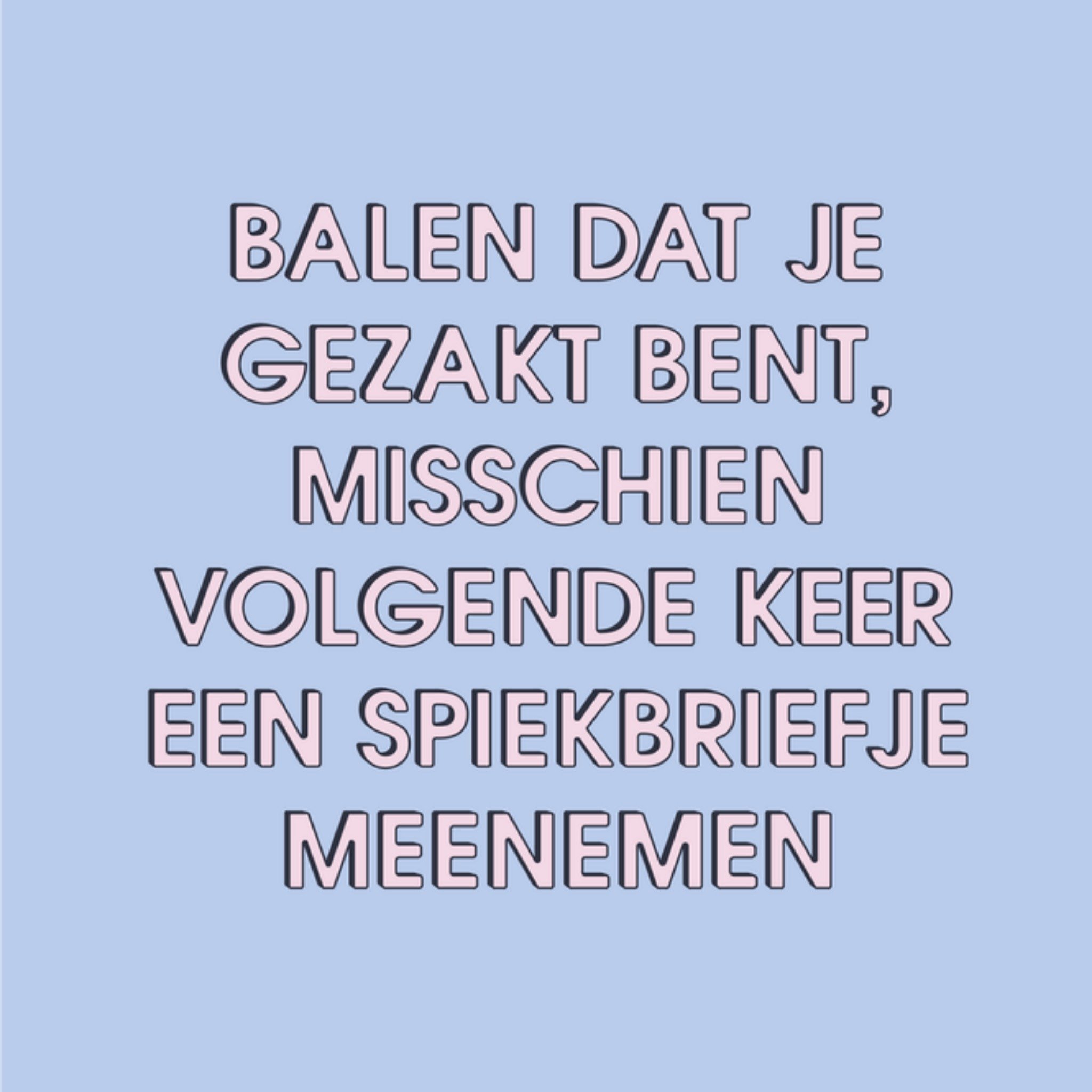 Greetz Gezakt kaart Spiekbriefje Vierkant