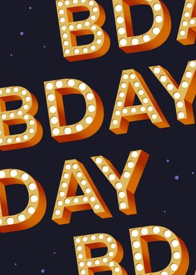 Greetz | Verjaardagskaart | bday | goud