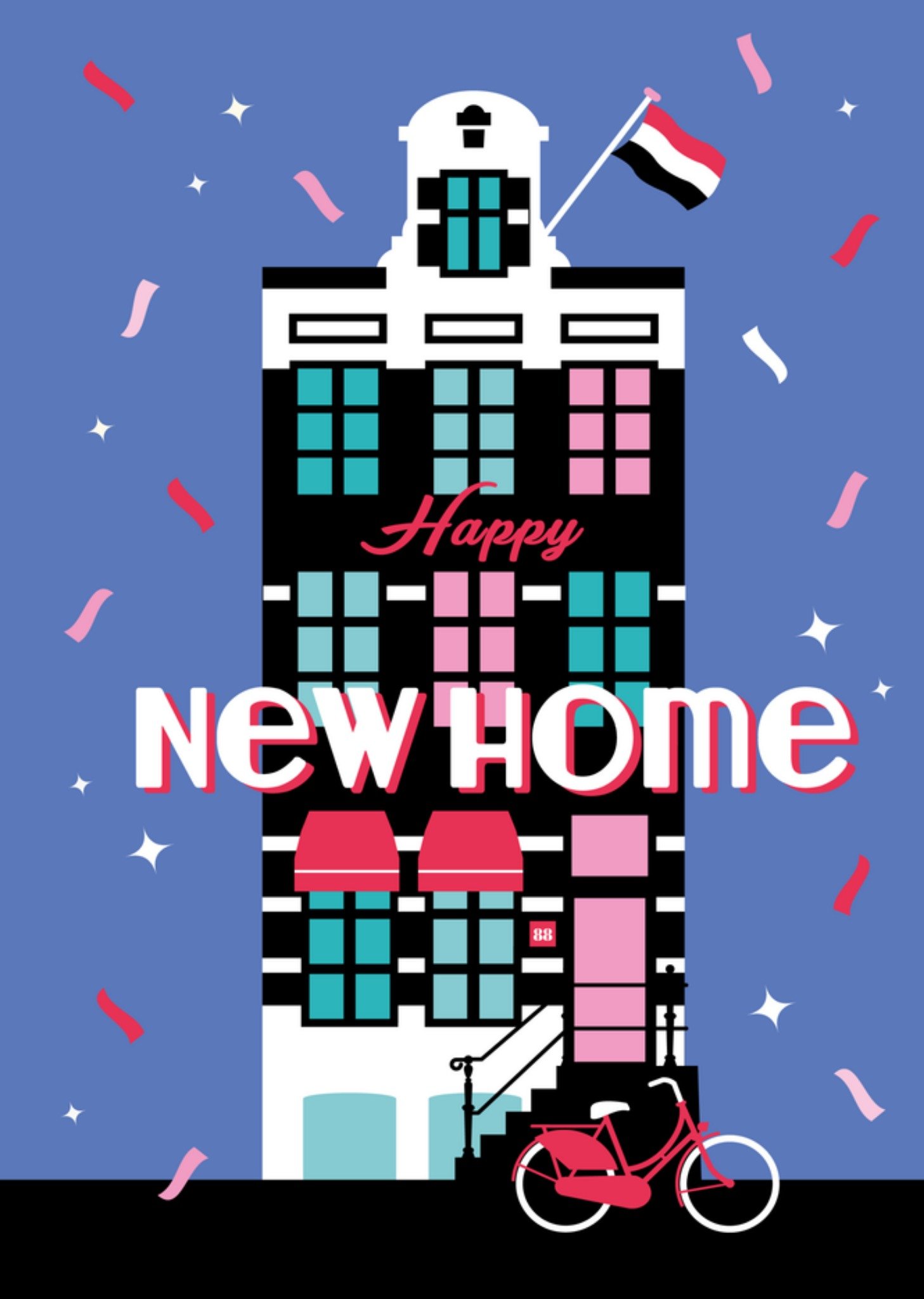 Nieuwe woning Grachtenpand Kaart Paperclip