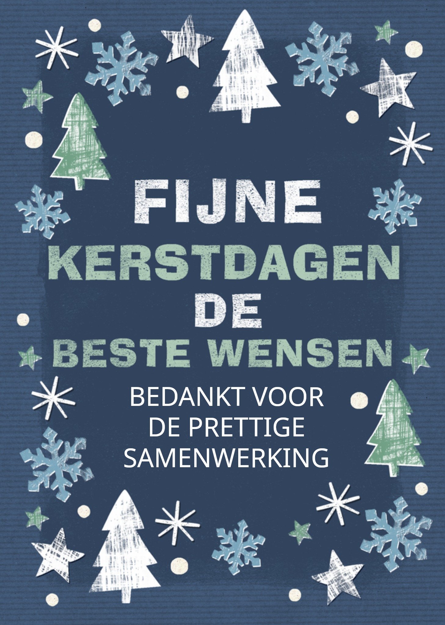 Kerstkaart Fijne Kerstdagen Greetz