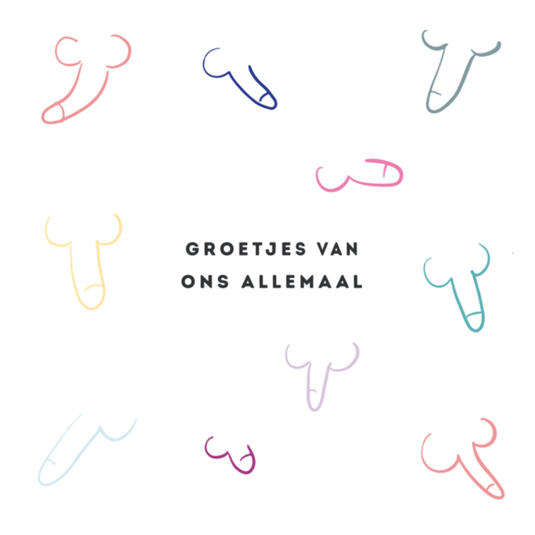 Greetz Zomaar kaart Illustratie Vierkant