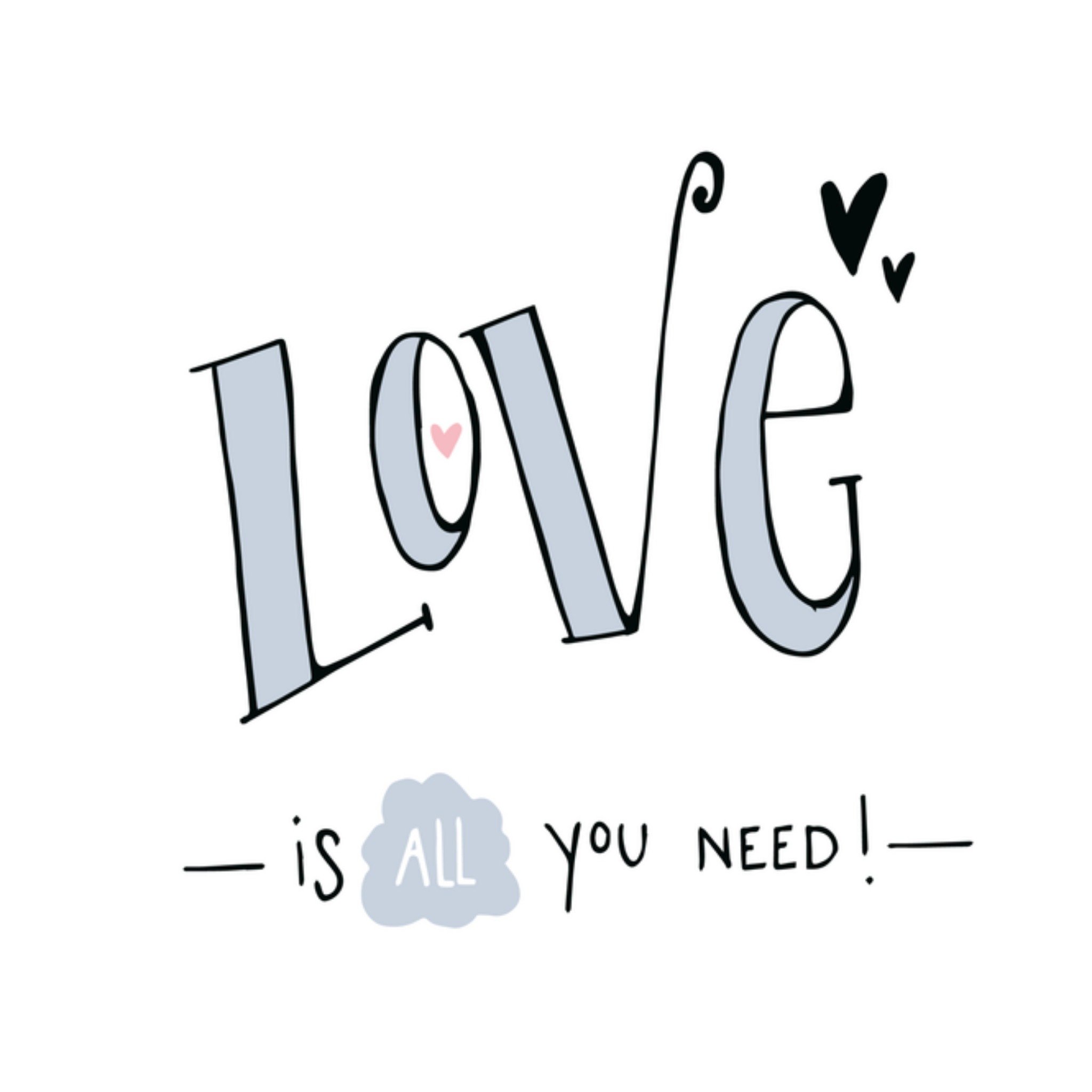 Funny Side Up Vriendschapskaart Love Vierkant